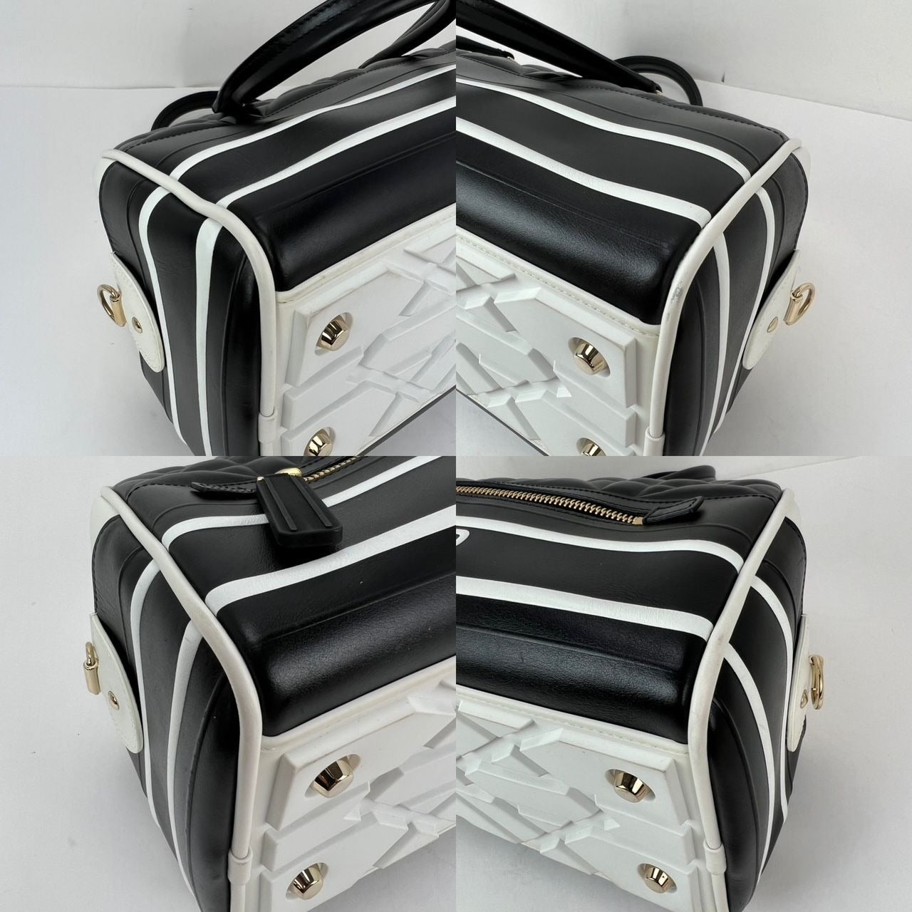 
                  
                    Christian Dior Lambskin Cannage Medium Dior Vibe Zip Bowling Bag
                  
                