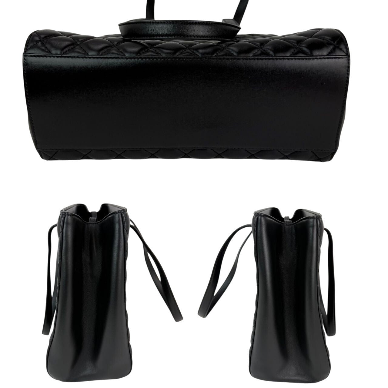 
                  
                    Versace Gianni Nappa Quilted Medusa Black Leather Tote Bag
                  
                