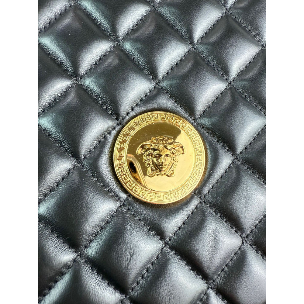 
                  
                    Versace Gianni Nappa Quilted Medusa Black Leather Tote Bag
                  
                