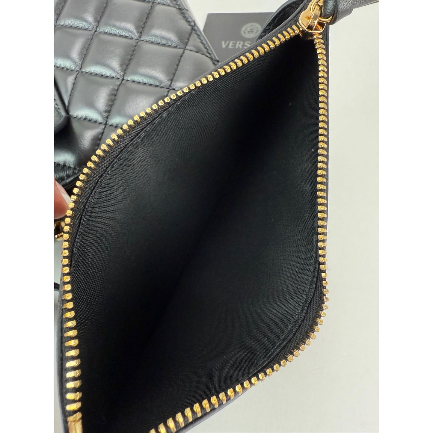 
                  
                    Versace Gianni Nappa Quilted Medusa Black Leather Tote Bag
                  
                