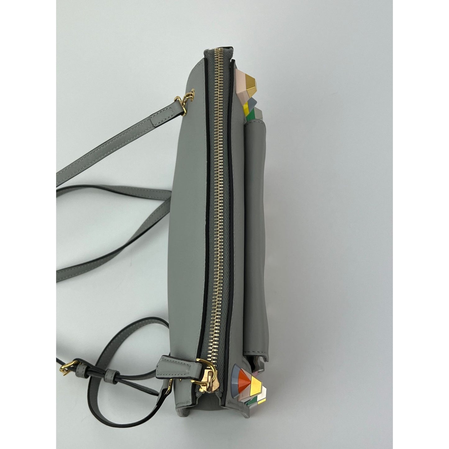
                  
                    Fendi Rainbow Studs Gray Leather Crossbody Bag
                  
                