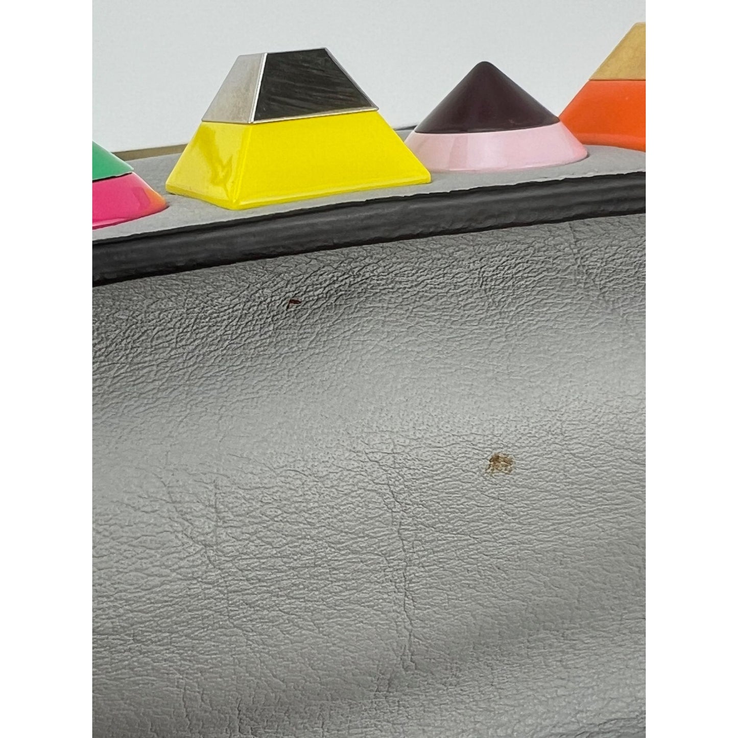 
                  
                    Fendi Rainbow Studs Gray Leather Crossbody Bag
                  
                