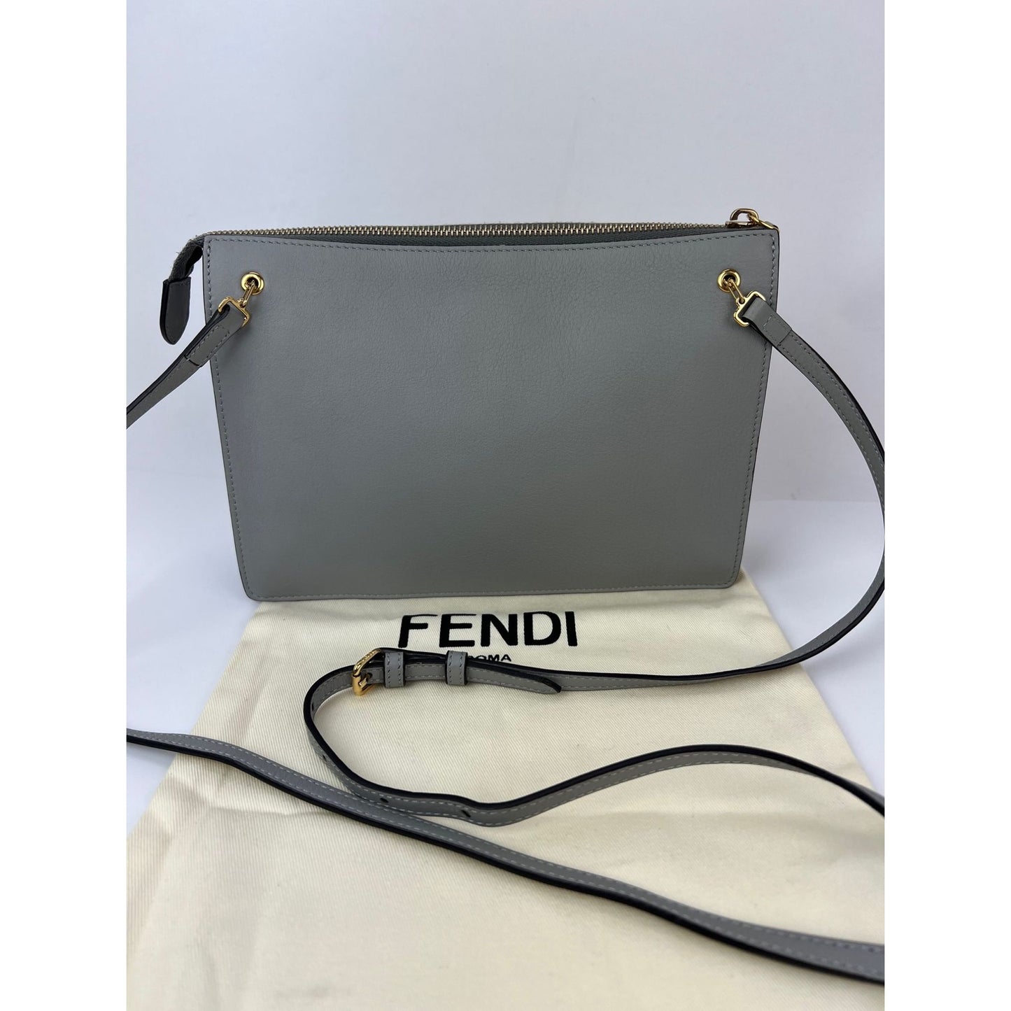 
                  
                    Fendi Rainbow Studs Gray Leather Crossbody Bag
                  
                