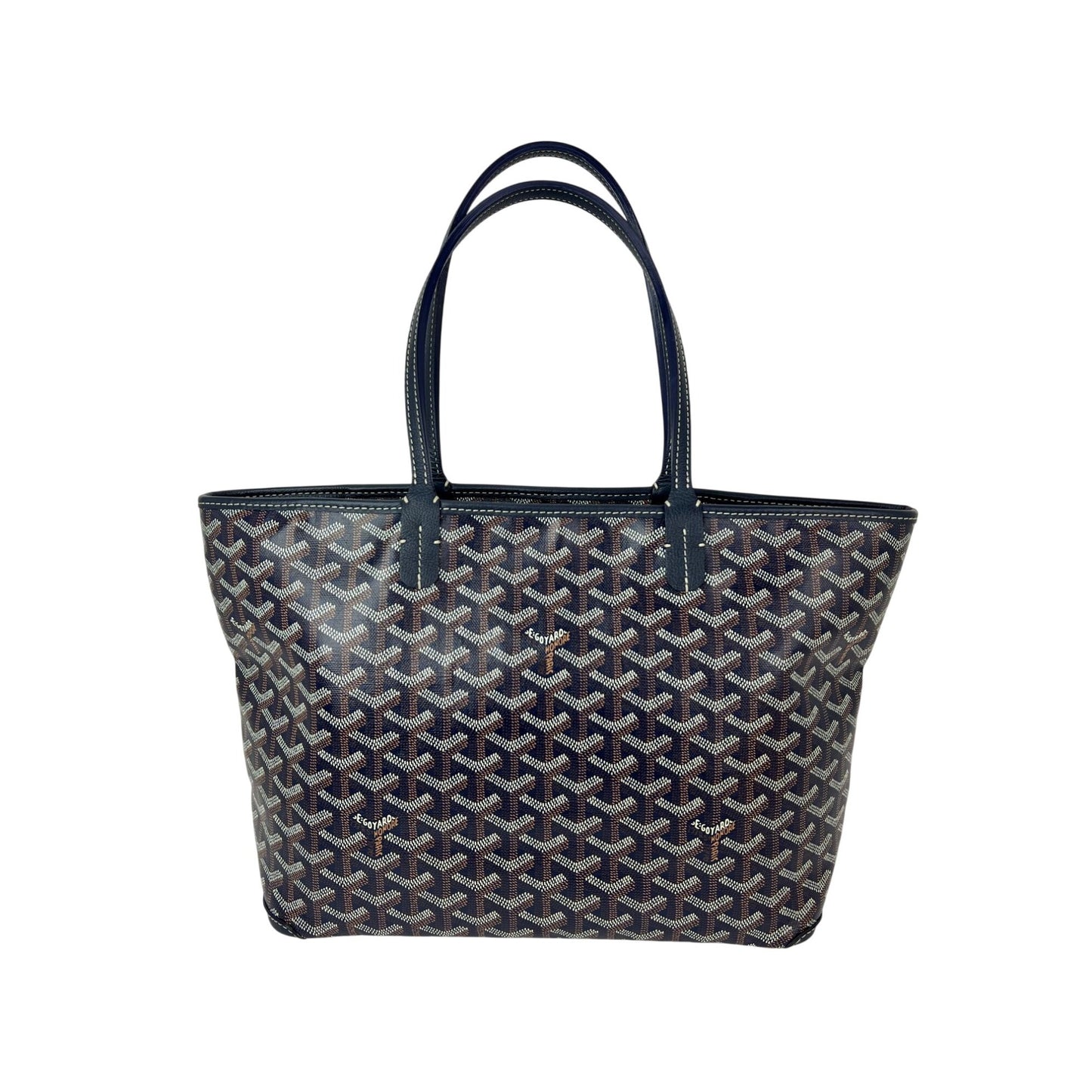 
                  
                    Goyard Goyardine Artois PM Navy Blue Zipper Tote Bag
                  
                