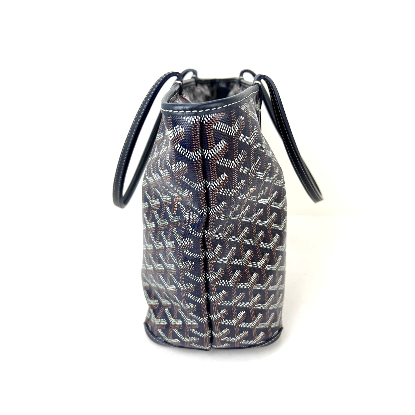
                  
                    Goyard Goyardine Artois PM Navy Blue Zipper Tote Bag
                  
                