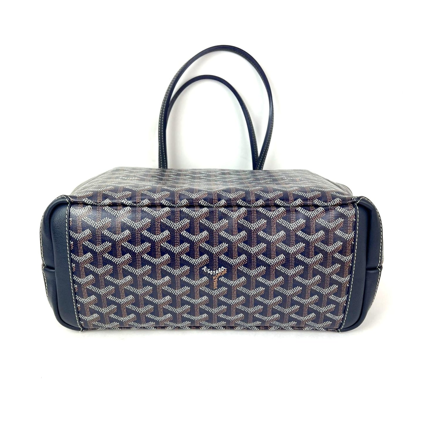 
                  
                    Goyard Goyardine Artois PM Navy Blue Zipper Tote Bag
                  
                