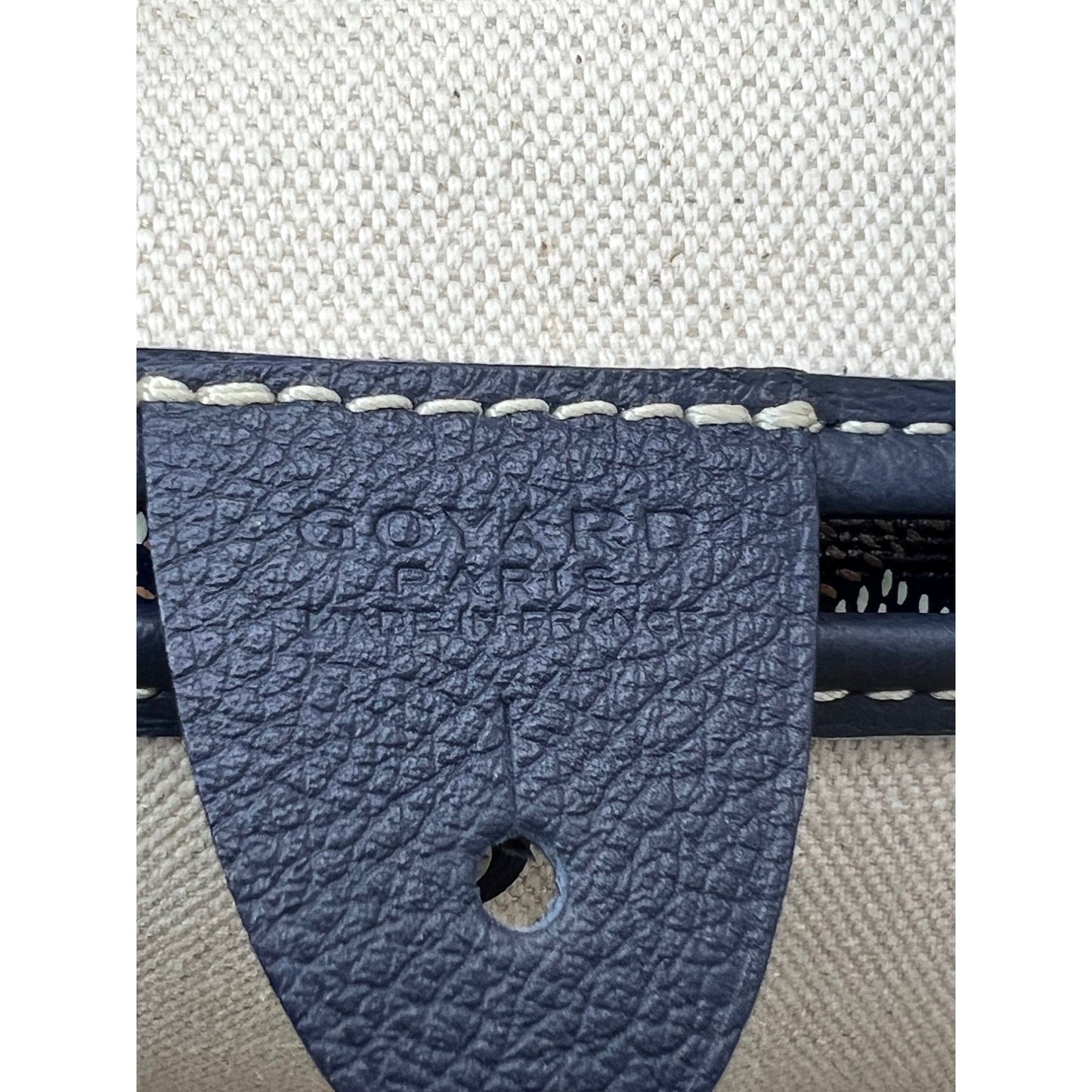 
                  
                    Goyard Goyardine Artois PM Navy Blue Zipper Tote Bag
                  
                