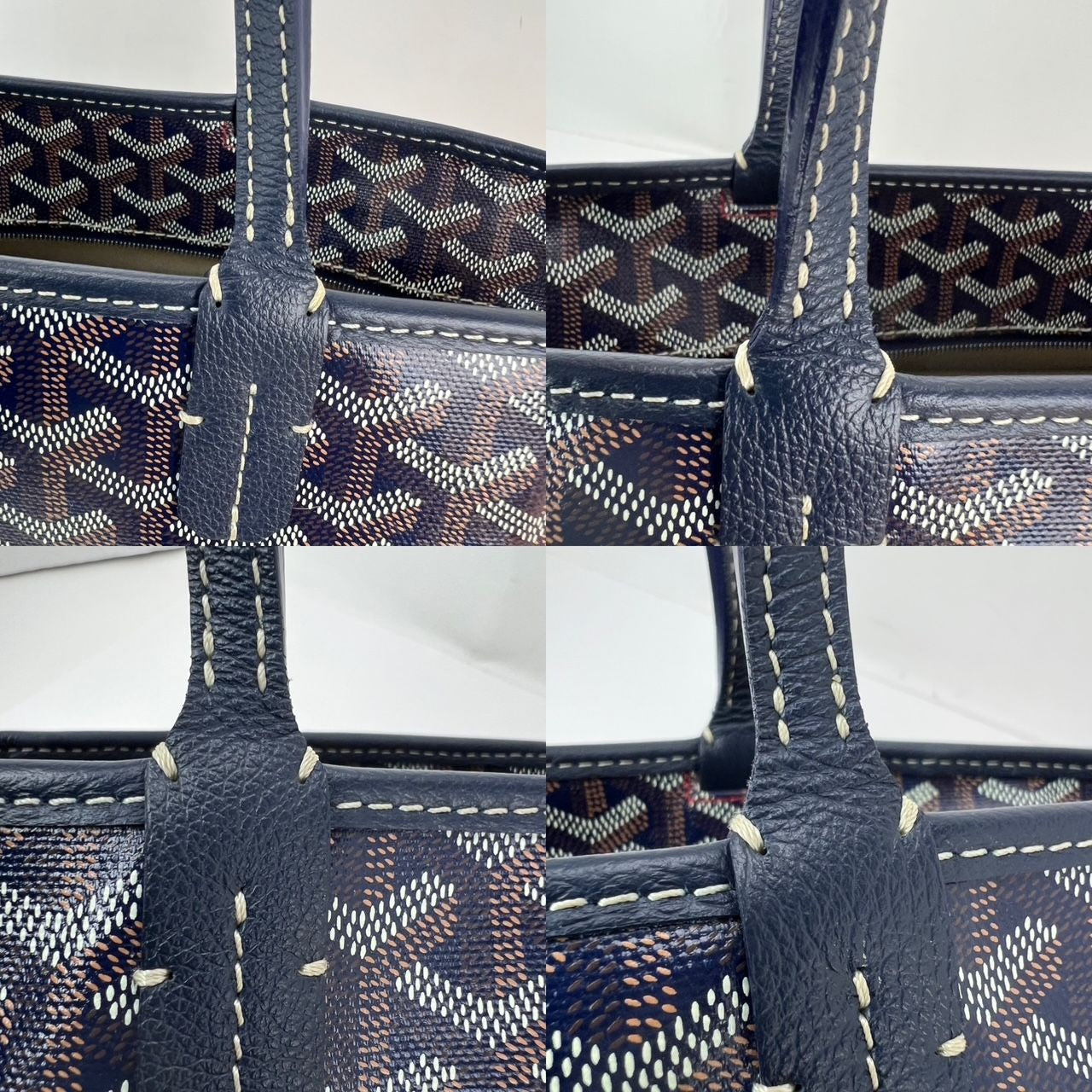 
                  
                    Goyard Goyardine Artois PM Navy Blue Zipper Tote Bag
                  
                