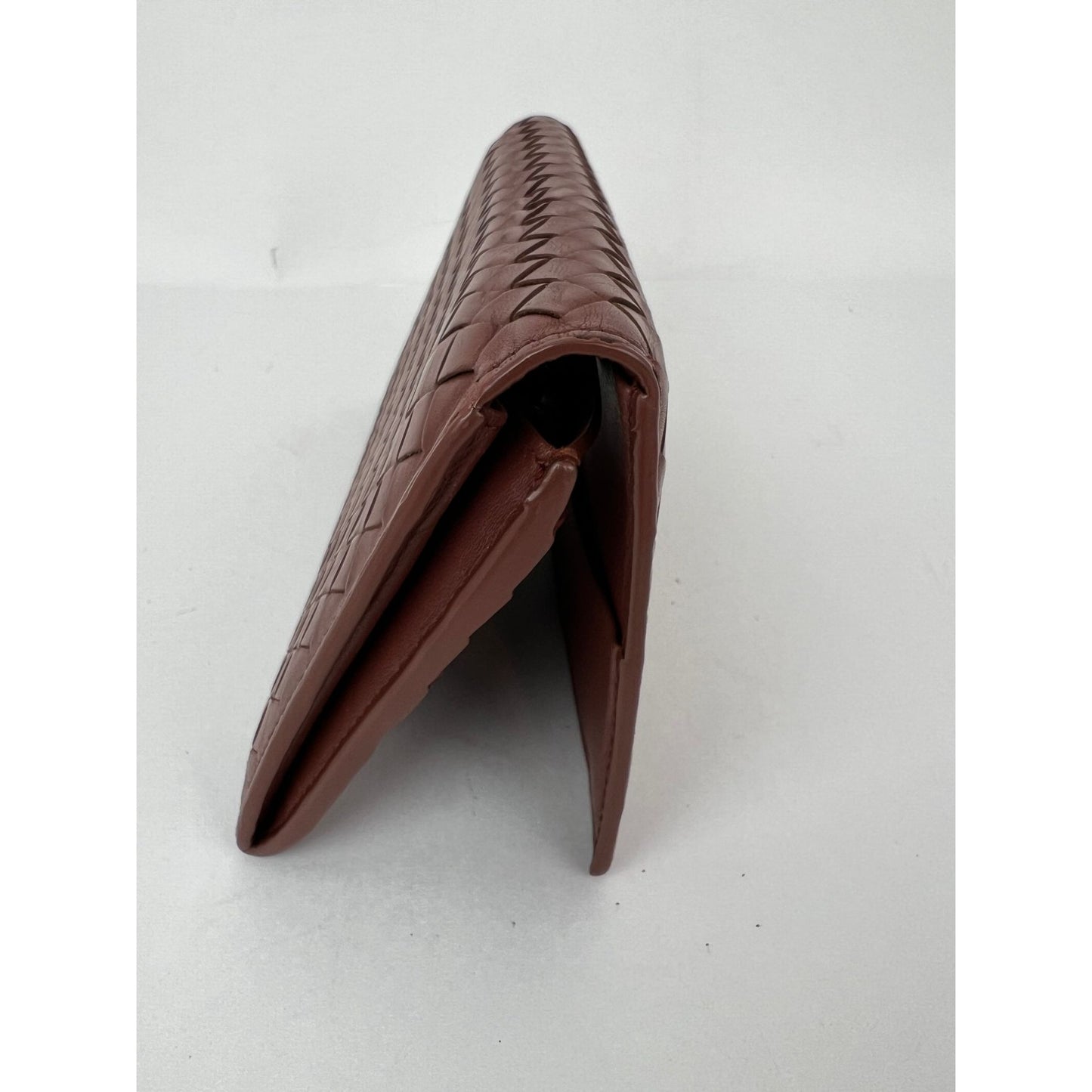 
                  
                    Bottega Veneta Nappa Intrecciato Long Flap Brown Wallet Clutch
                  
                