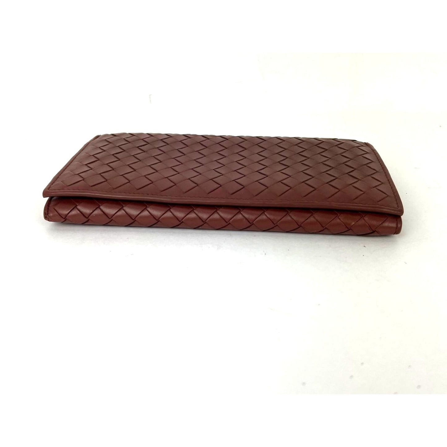 
                  
                    Bottega Veneta Nappa Intrecciato Long Flap Brown Wallet Clutch
                  
                