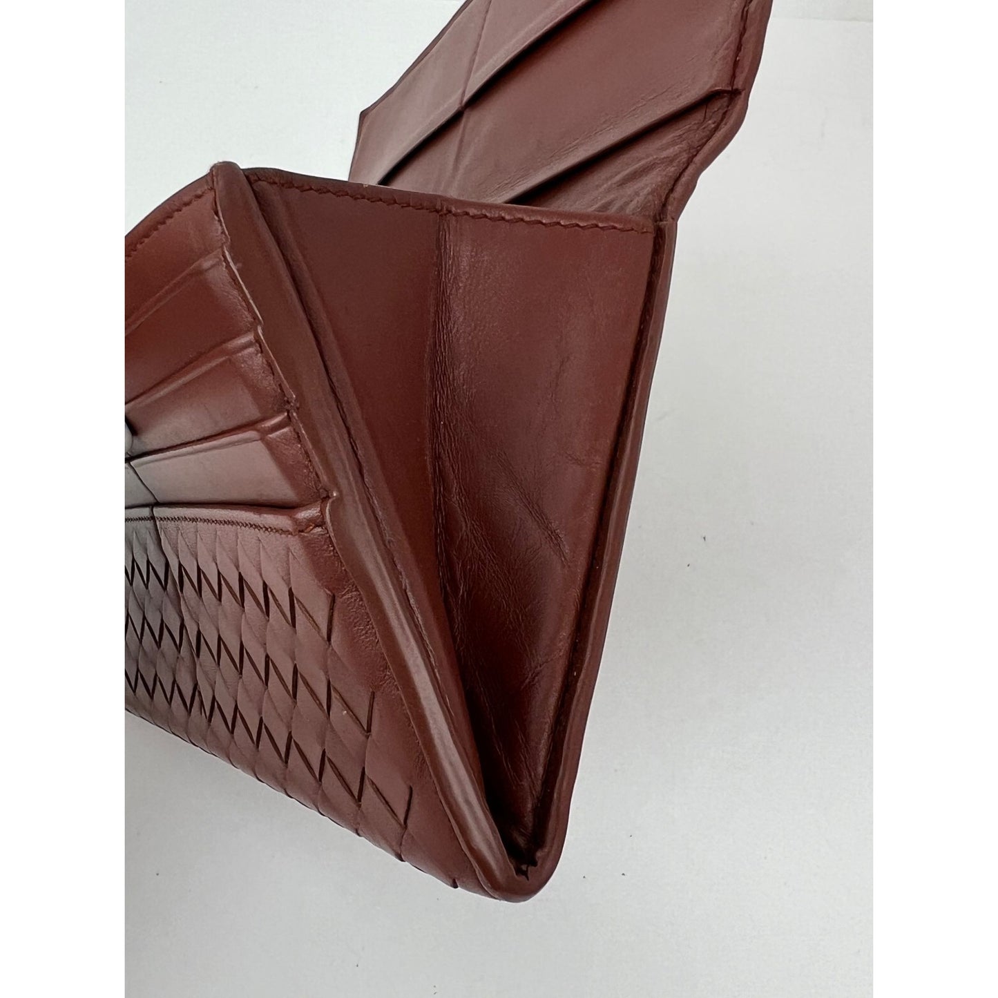 
                  
                    Bottega Veneta Nappa Intrecciato Long Flap Brown Wallet Clutch
                  
                