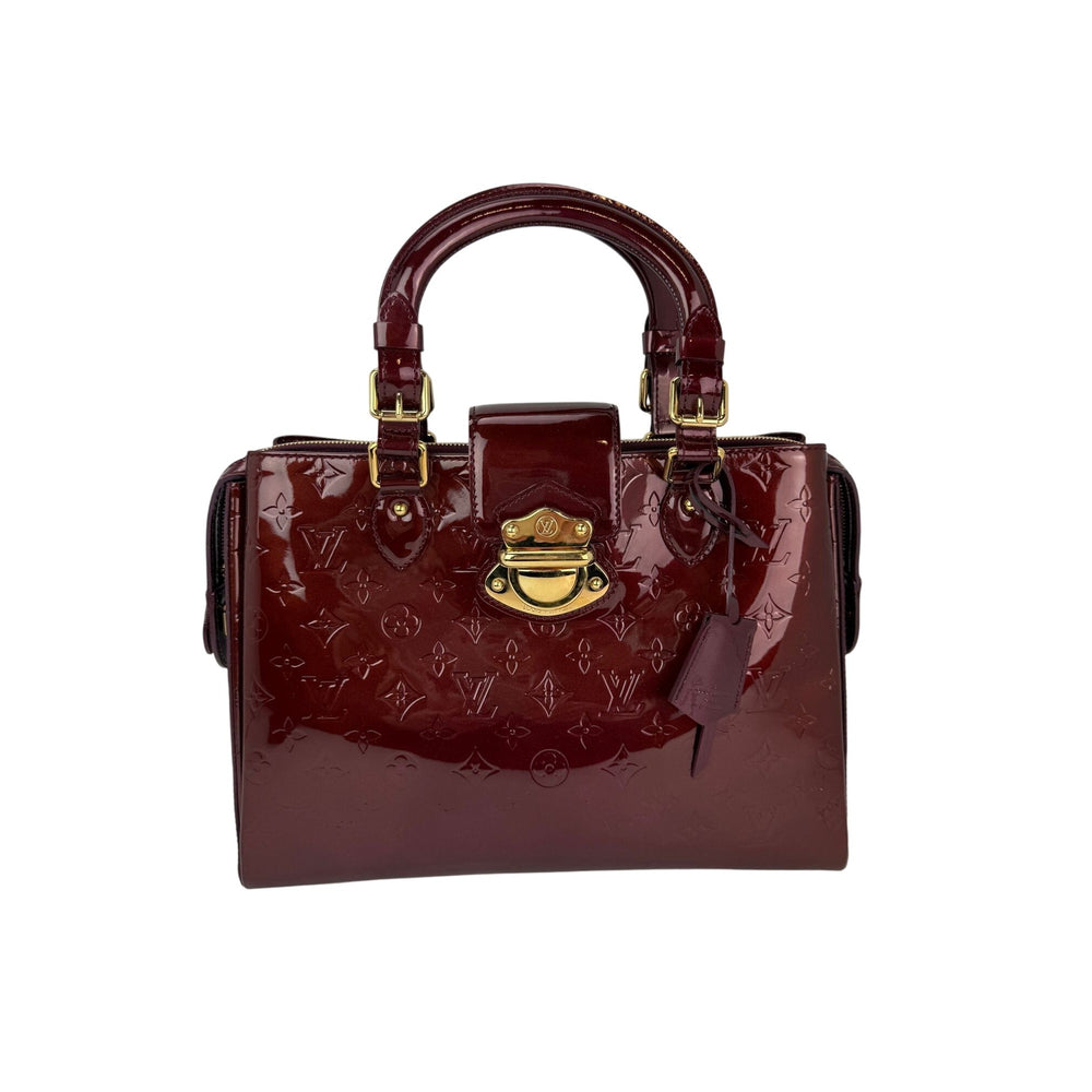 Louis Vuitton Melrose Rouge Fauviste Vernis Patent Leather Monogram Hand Bag