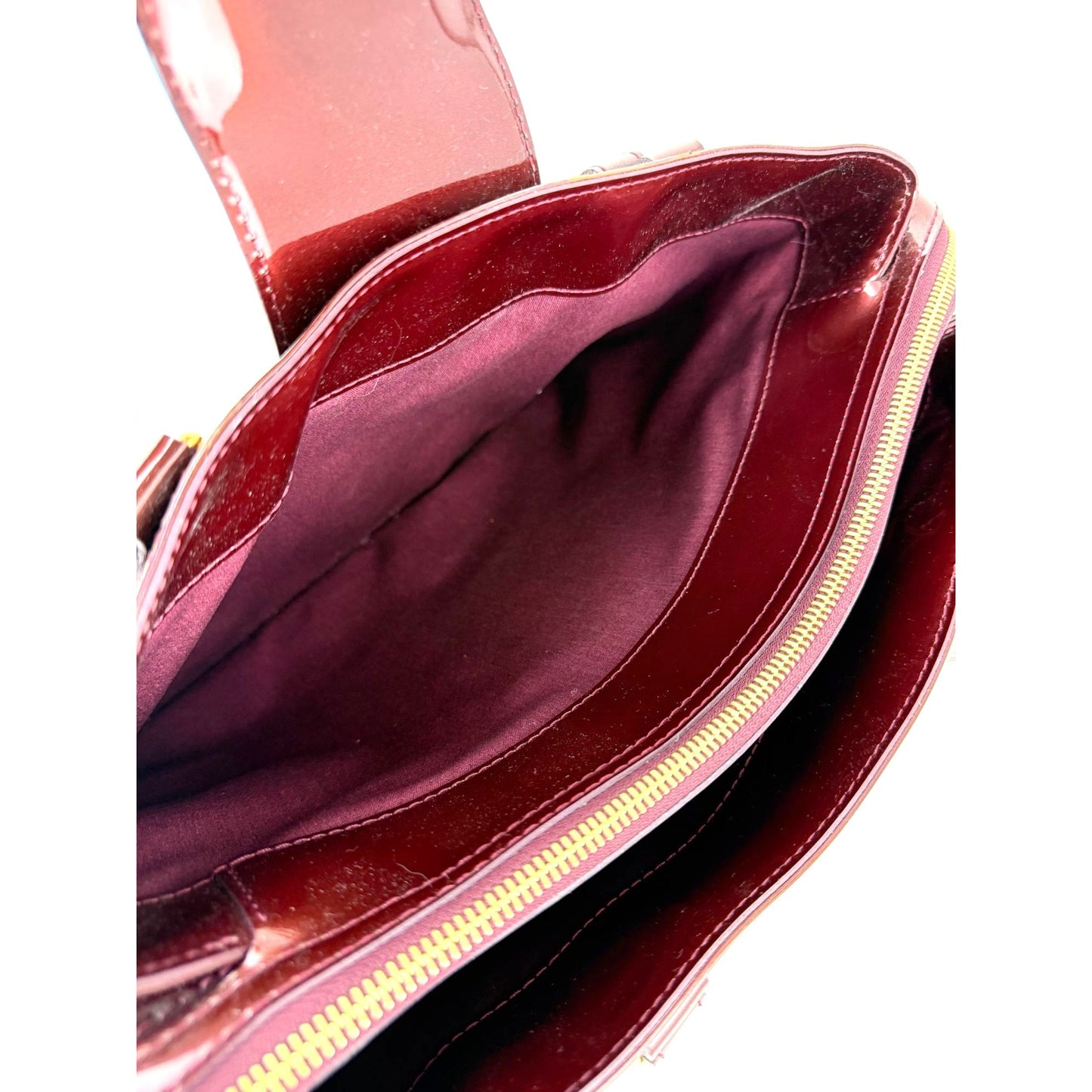 
                  
                    Louis Vuitton Melrose Rouge Fauviste Vernis Patent Leather Monogram Hand Bag
                  
                