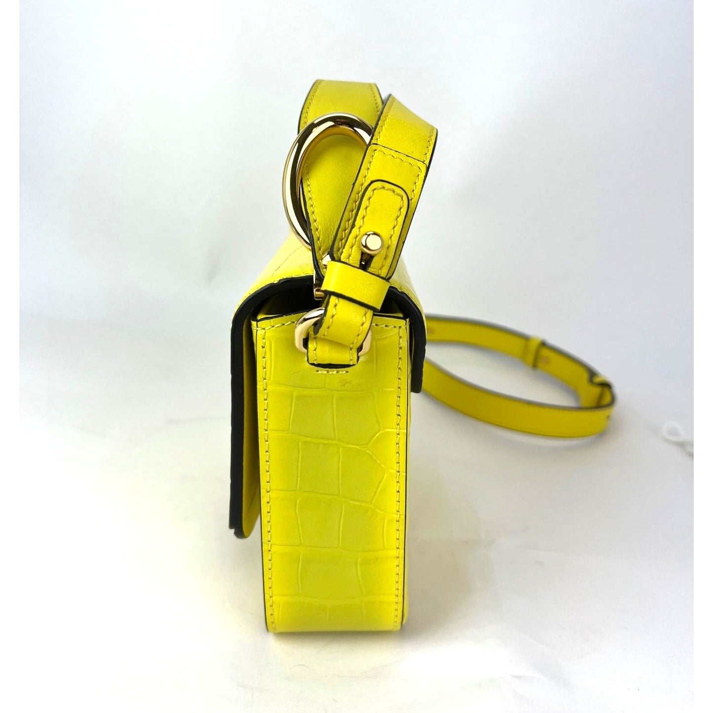 
                  
                    Chloe Mini C Satchel Yellow Croc Embossed Calfskin Bag
                  
                