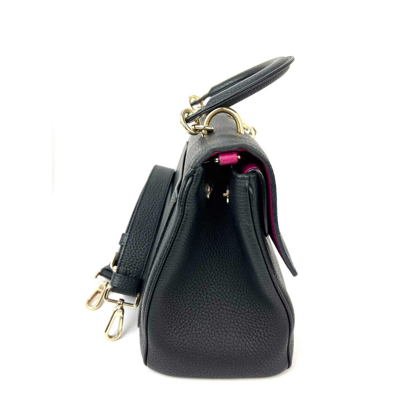 
                  
                    Christian Dior Bullcalf Small Dior Flap Black Leather Crossbody
                  
                