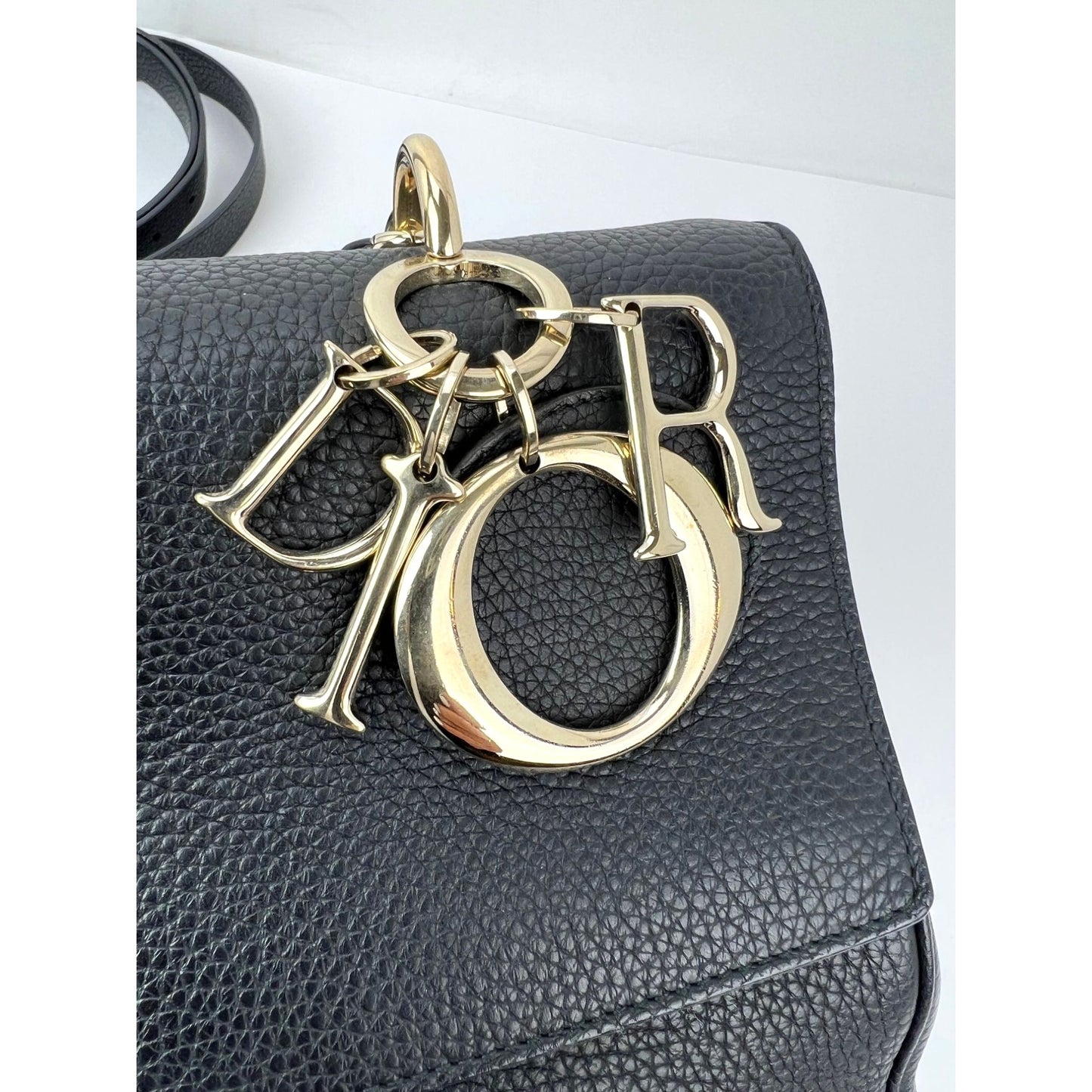
                  
                    Christian Dior Bullcalf Small Dior Flap Black Leather Crossbody
                  
                