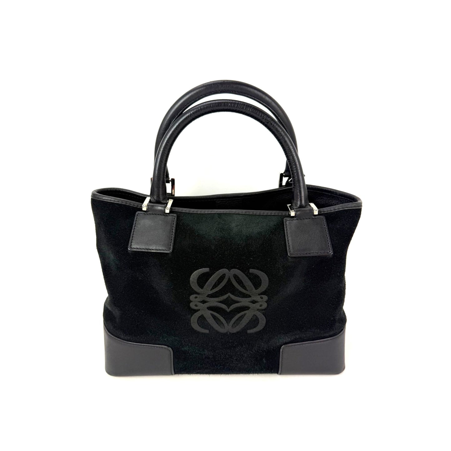 
                  
                    Loewe Amazona Fusta Black Suede Tote Bag
                  
                
