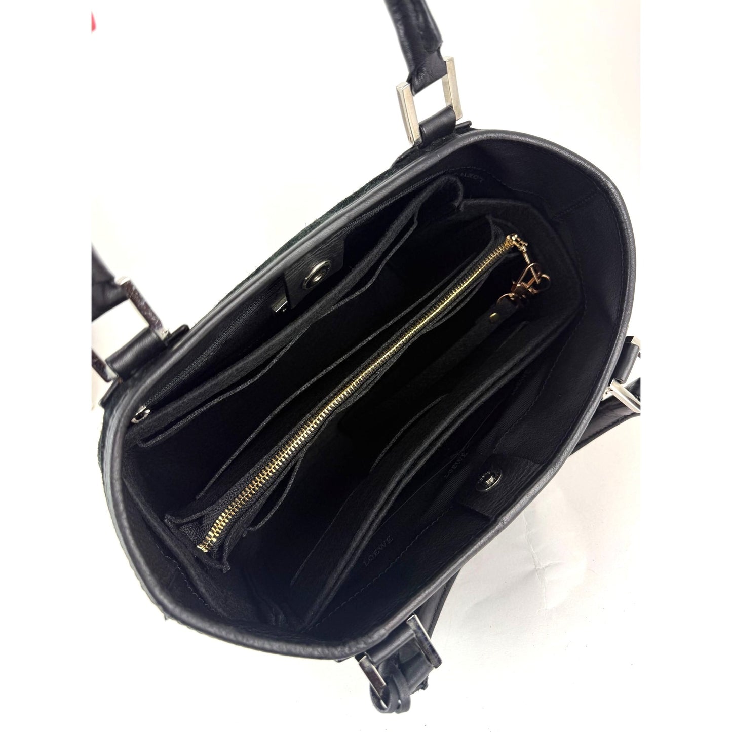 
                  
                    Loewe Amazona Fusta Black Suede Tote Bag
                  
                