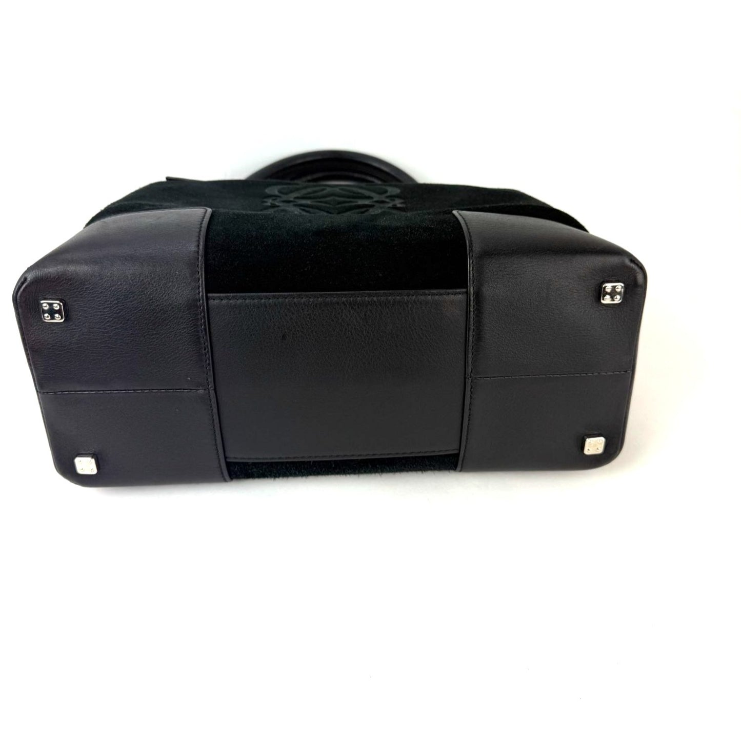 
                  
                    Loewe Amazona Fusta Black Suede Tote Bag
                  
                