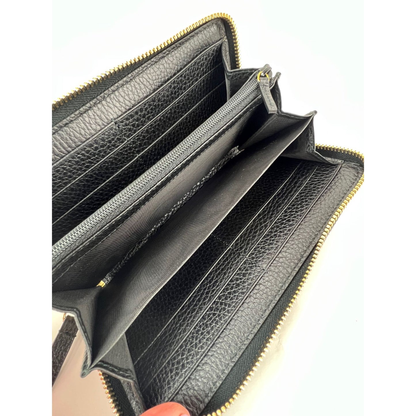 
                  
                    Gucci GG Black Marmont Bosco Continental Zip Around Wallet
                  
                