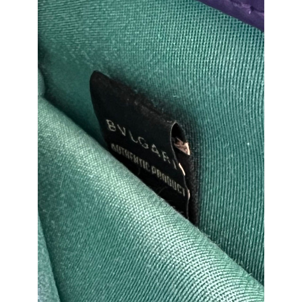 Bvlgari Calfskin Serpenti Forever Purple Top Handle Crossbody Bag