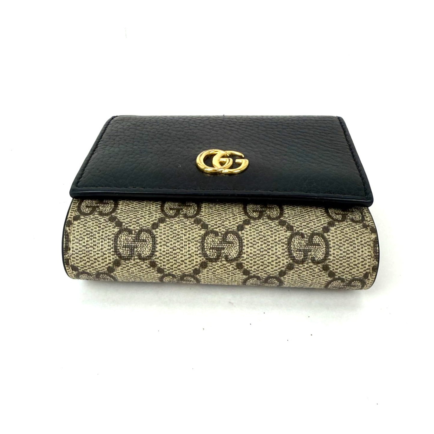 
                  
                    Gucci GG Supreme Compact Black Leather Wallet
                  
                