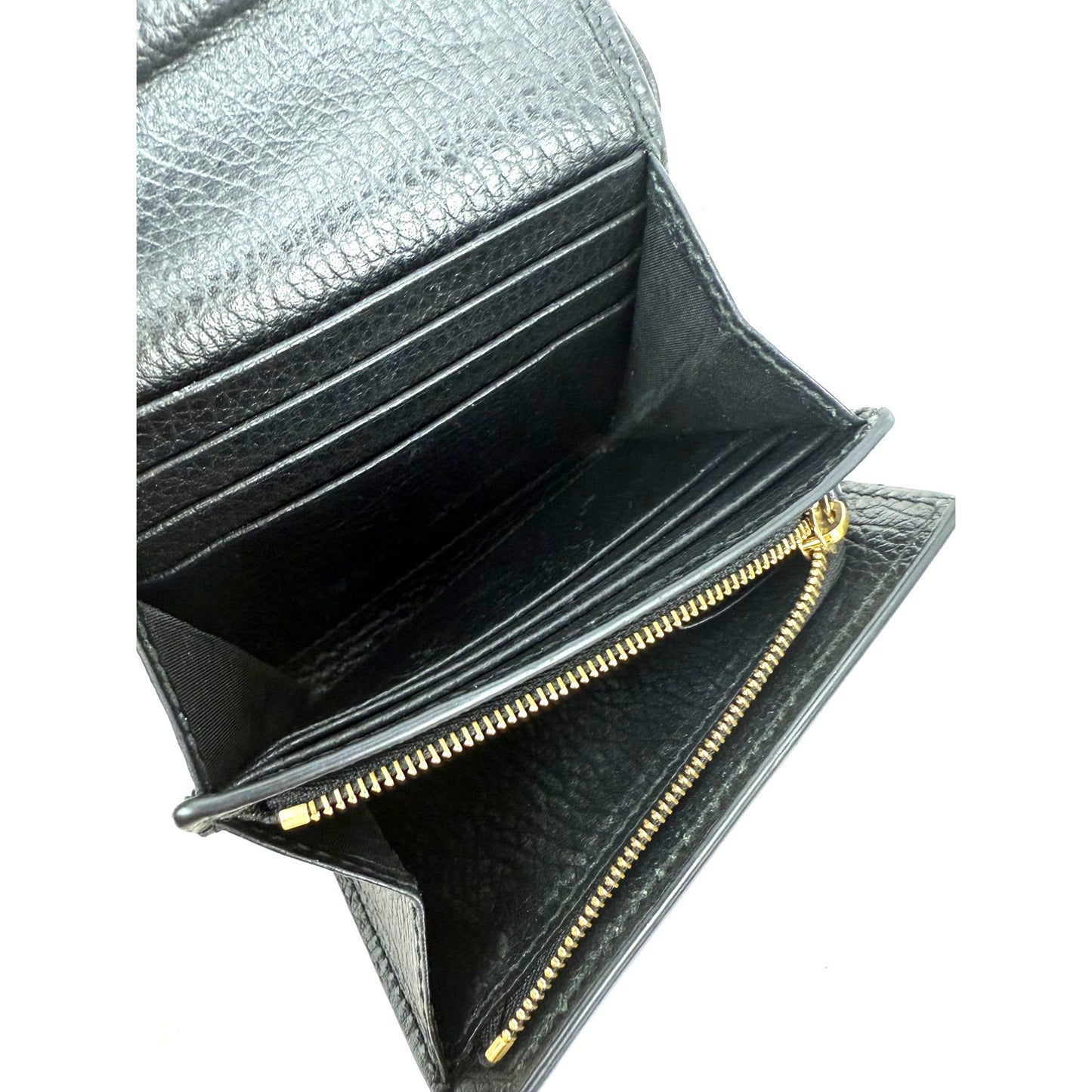 
                  
                    Gucci GG Supreme Compact Black Leather Wallet
                  
                