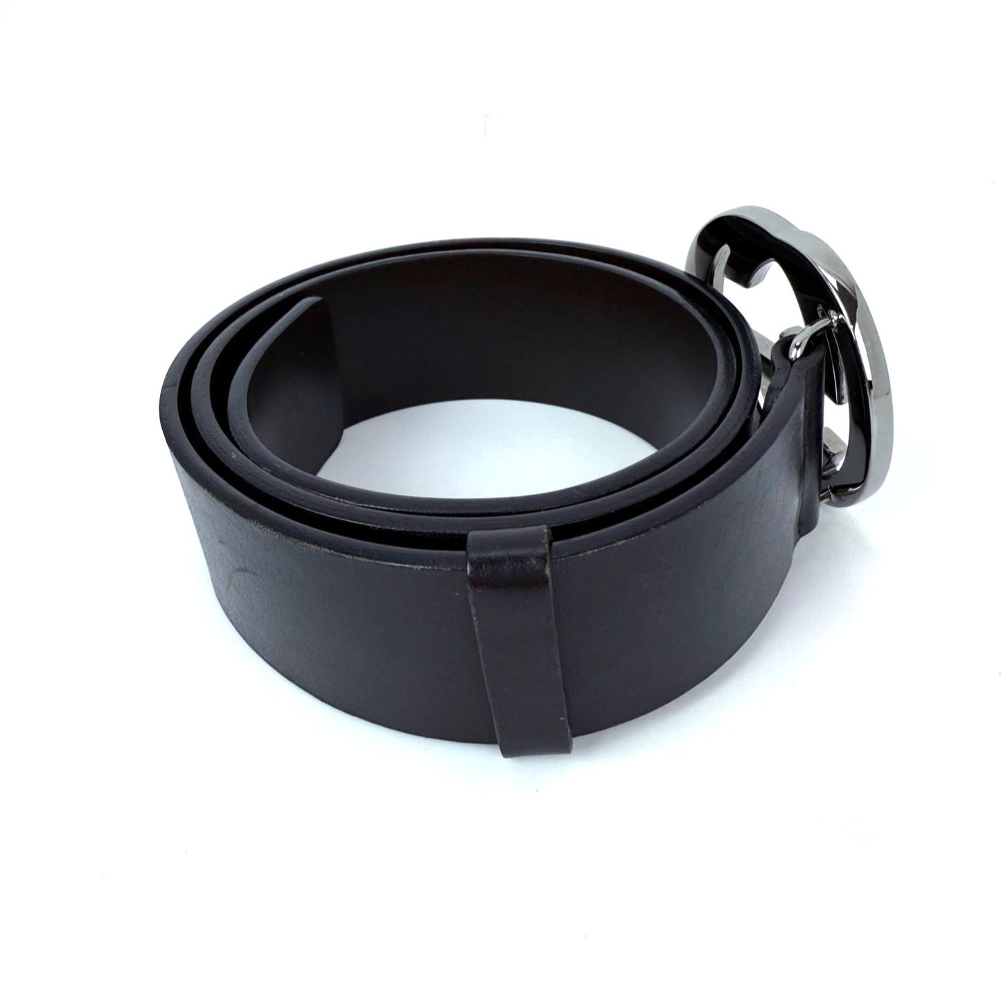 
                  
                    Gucci Interlocking GG Buckle Dark Brown Leather Belt Size 75
                  
                