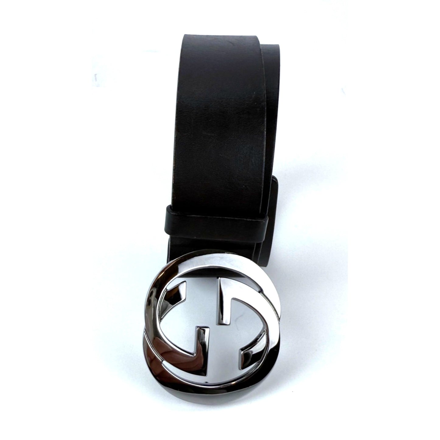 
                  
                    Gucci Interlocking GG Buckle Dark Brown Leather Belt Size 75
                  
                