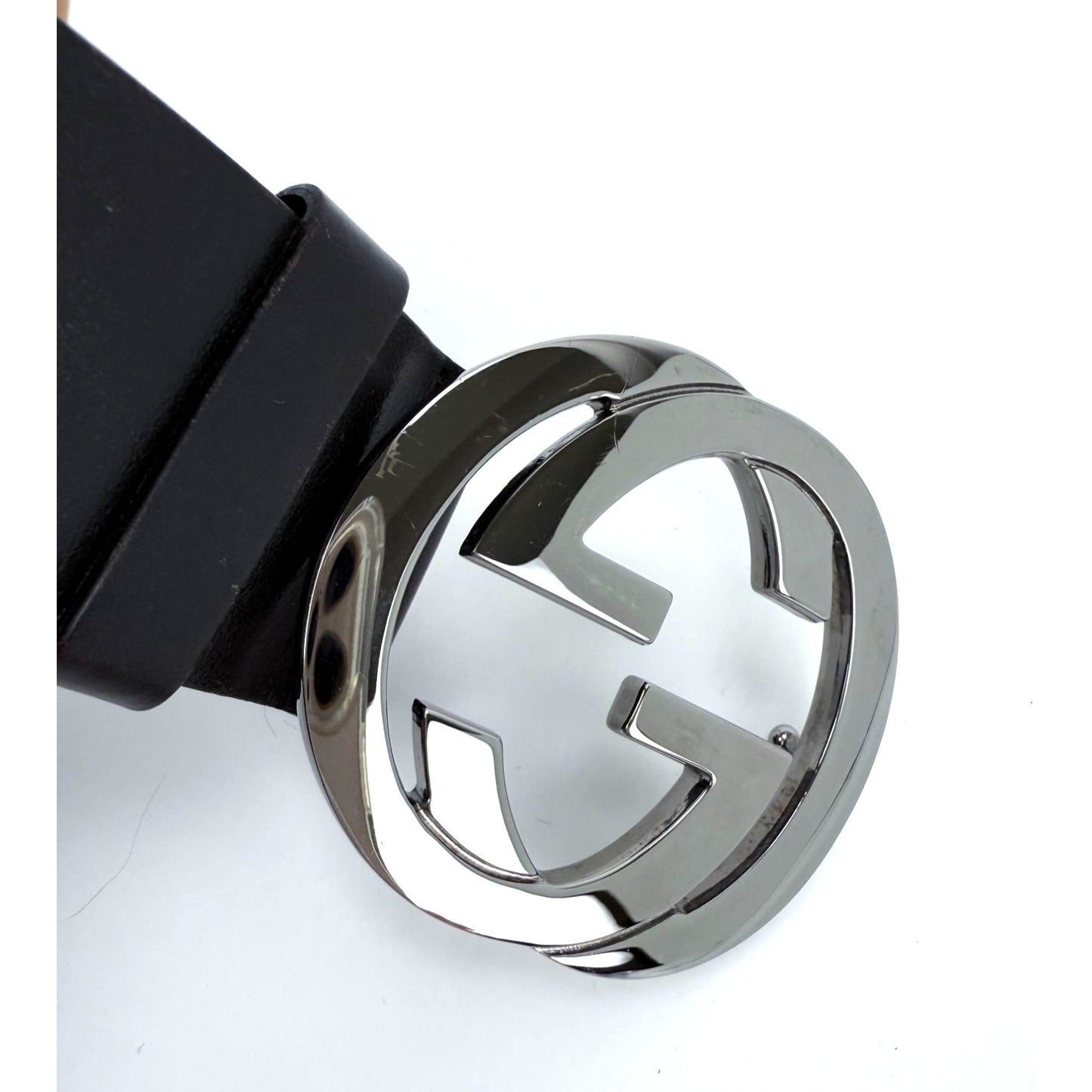 
                  
                    Gucci Interlocking GG Buckle Dark Brown Leather Belt Size 75
                  
                