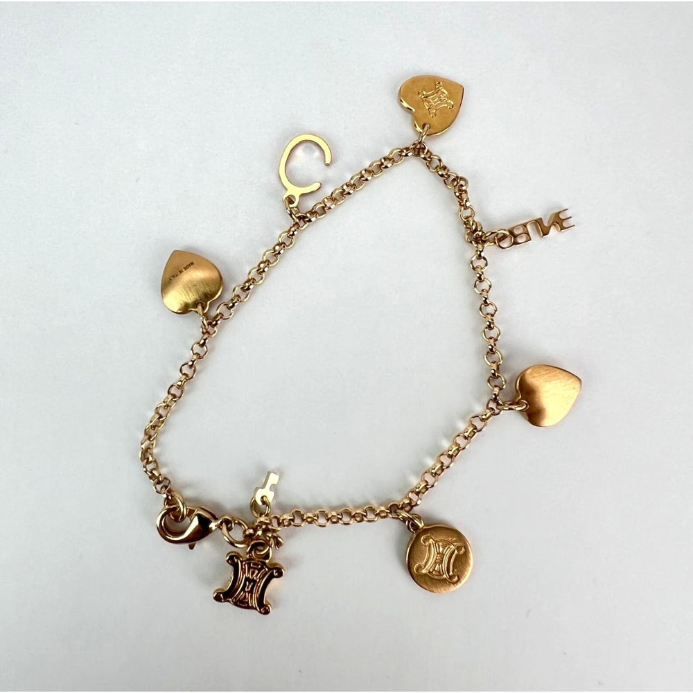 
                  
                    Celine Triomphe Gold metal Charm Bracelet
                  
                