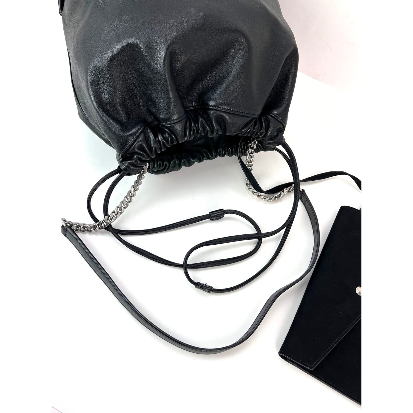 
                  
                    Saint Laurent Lambskin Teddy Drawstring Sac Bucket Bag
                  
                