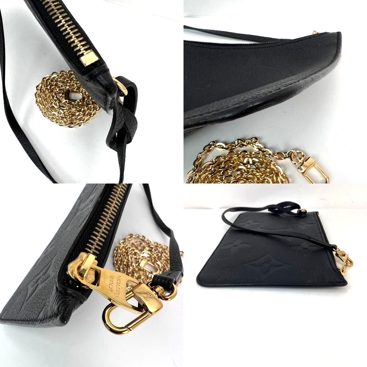 
                  
                    LOUIS VUITTON Pochette Black Leather Giant Monogram Crossbody from Neverfull
                  
                