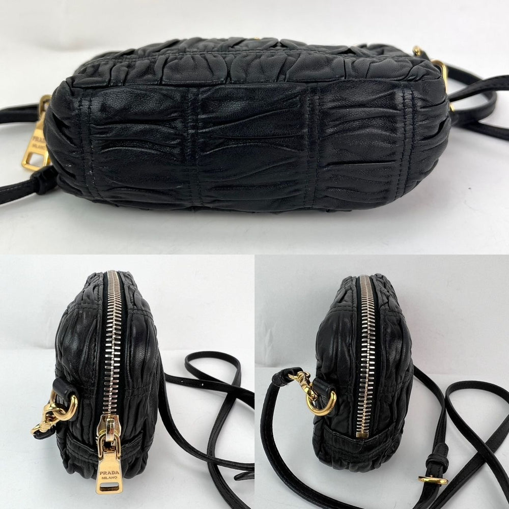 
                  
                    Prada Napa Gaufre Argilla Mini Leather Zip Top Crossbody Bag
                  
                