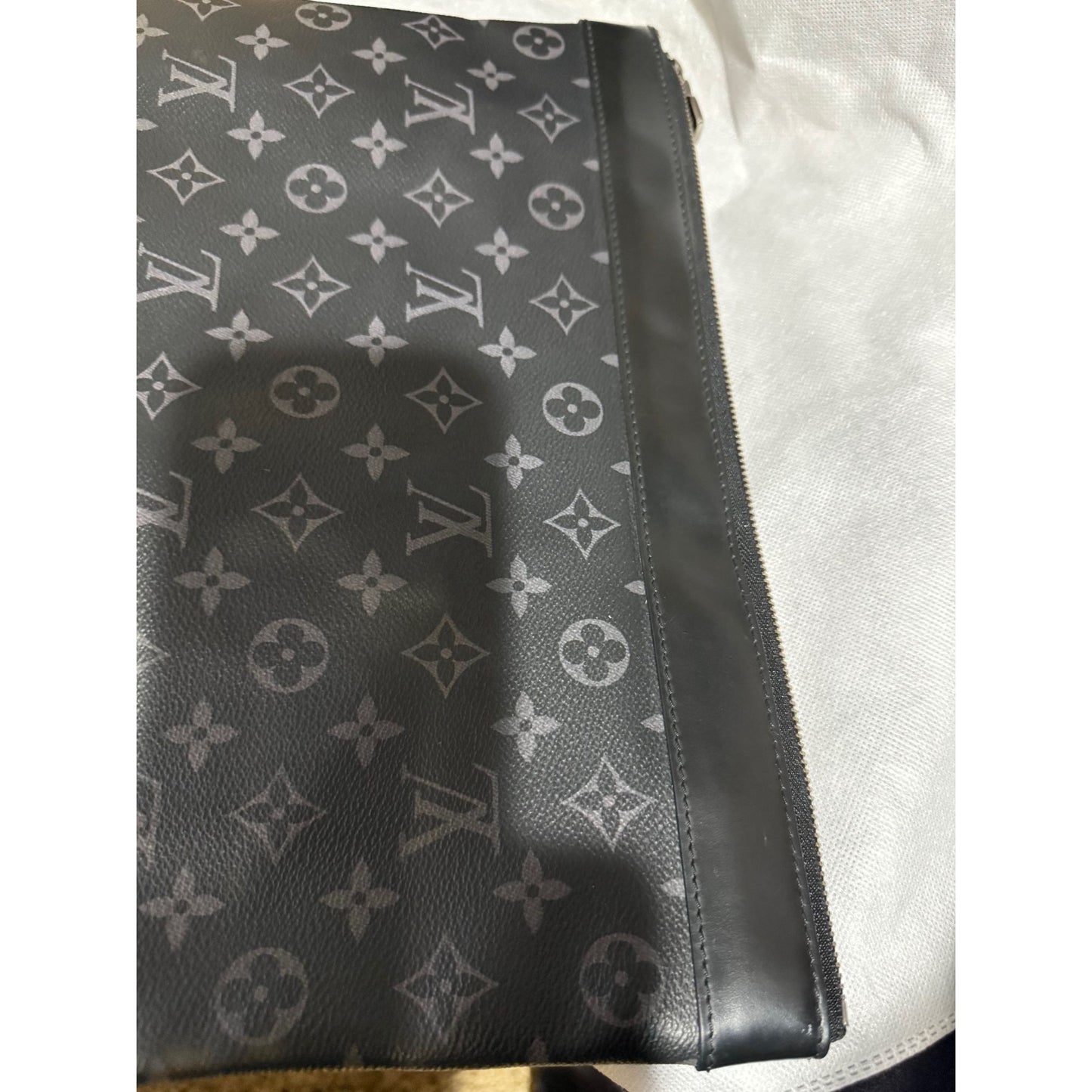 
                  
                    Louis Vuitton Black Monogram Eclipse Discovery GM Pochette Clutch Bag
                  
                