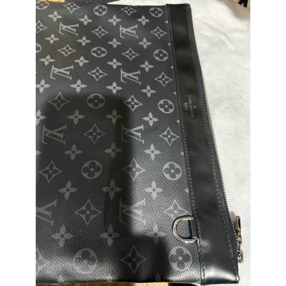 
                  
                    Louis Vuitton Black Monogram Eclipse Discovery GM Pochette Clutch Bag
                  
                