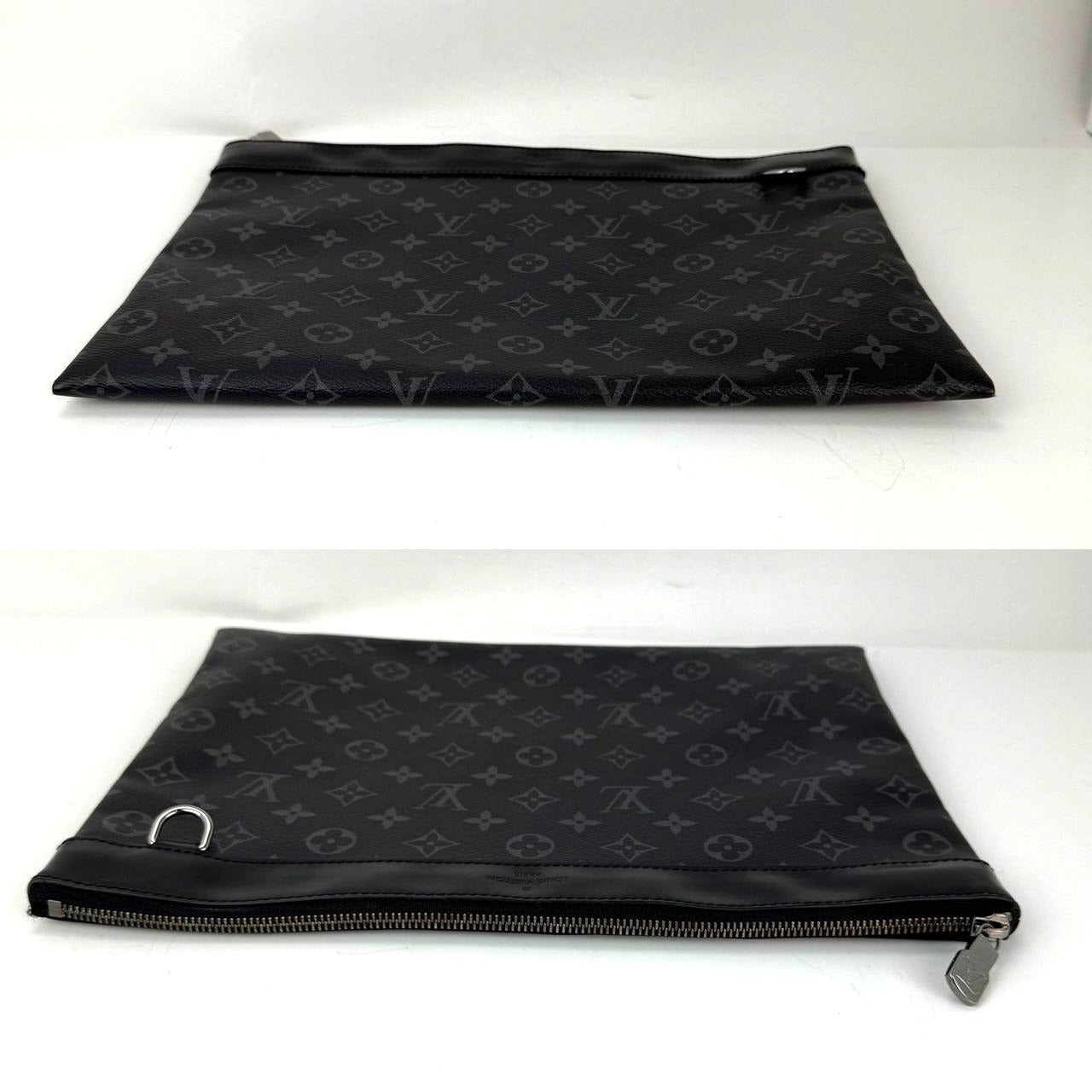
                  
                    Louis Vuitton Black Monogram Eclipse Discovery GM Pochette Clutch Bag
                  
                
