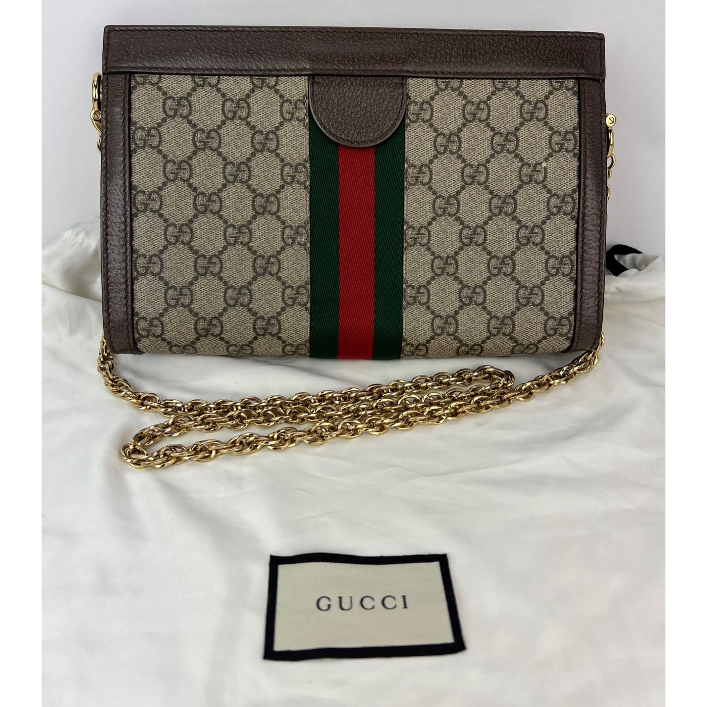
                  
                    Gucci Ophidia GG Supreme Small Web Chain Shoulder Bag
                  
                