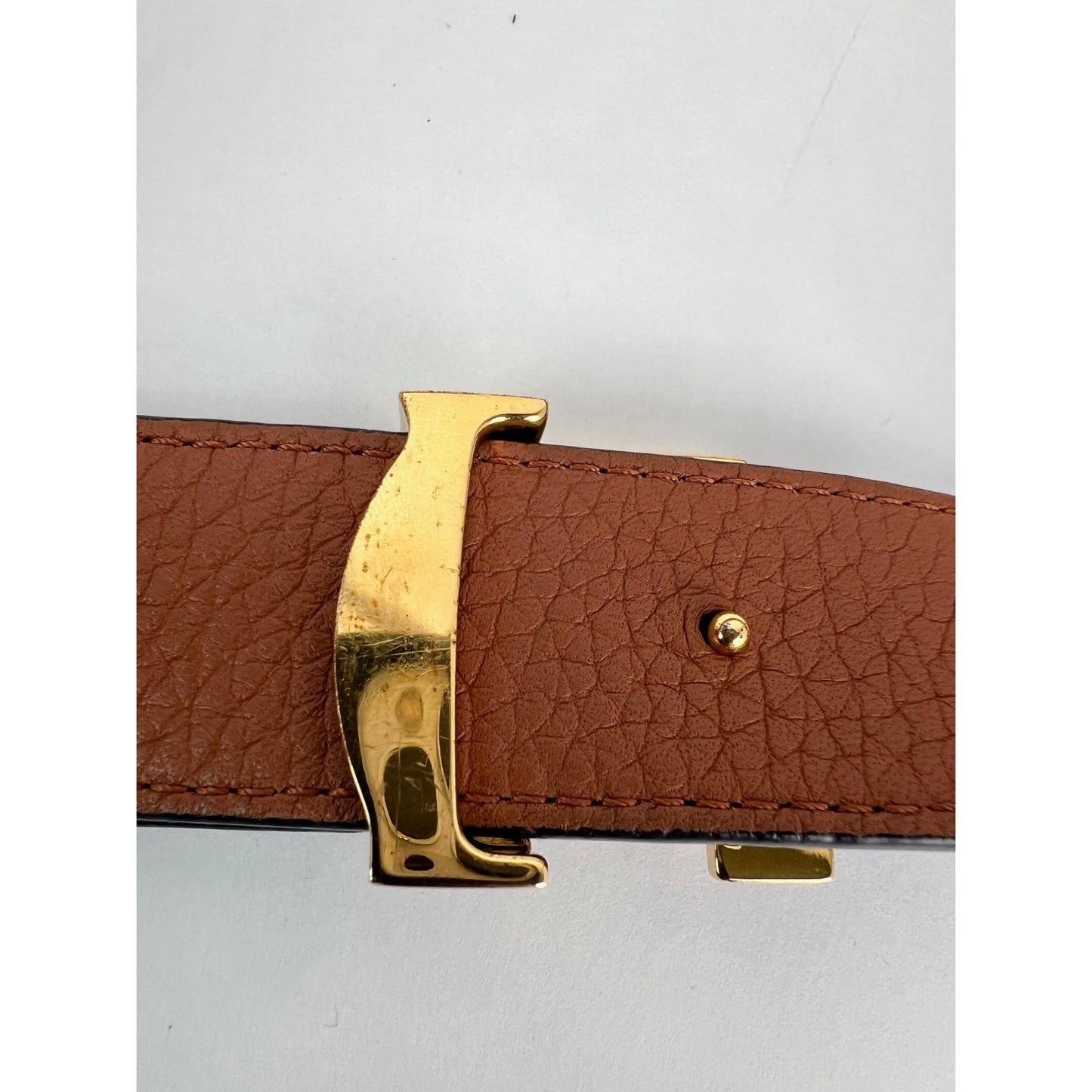
                  
                    Louis Vuitton 30mm Black Brown Leather Reversible Initiales Belt 80/32
                  
                