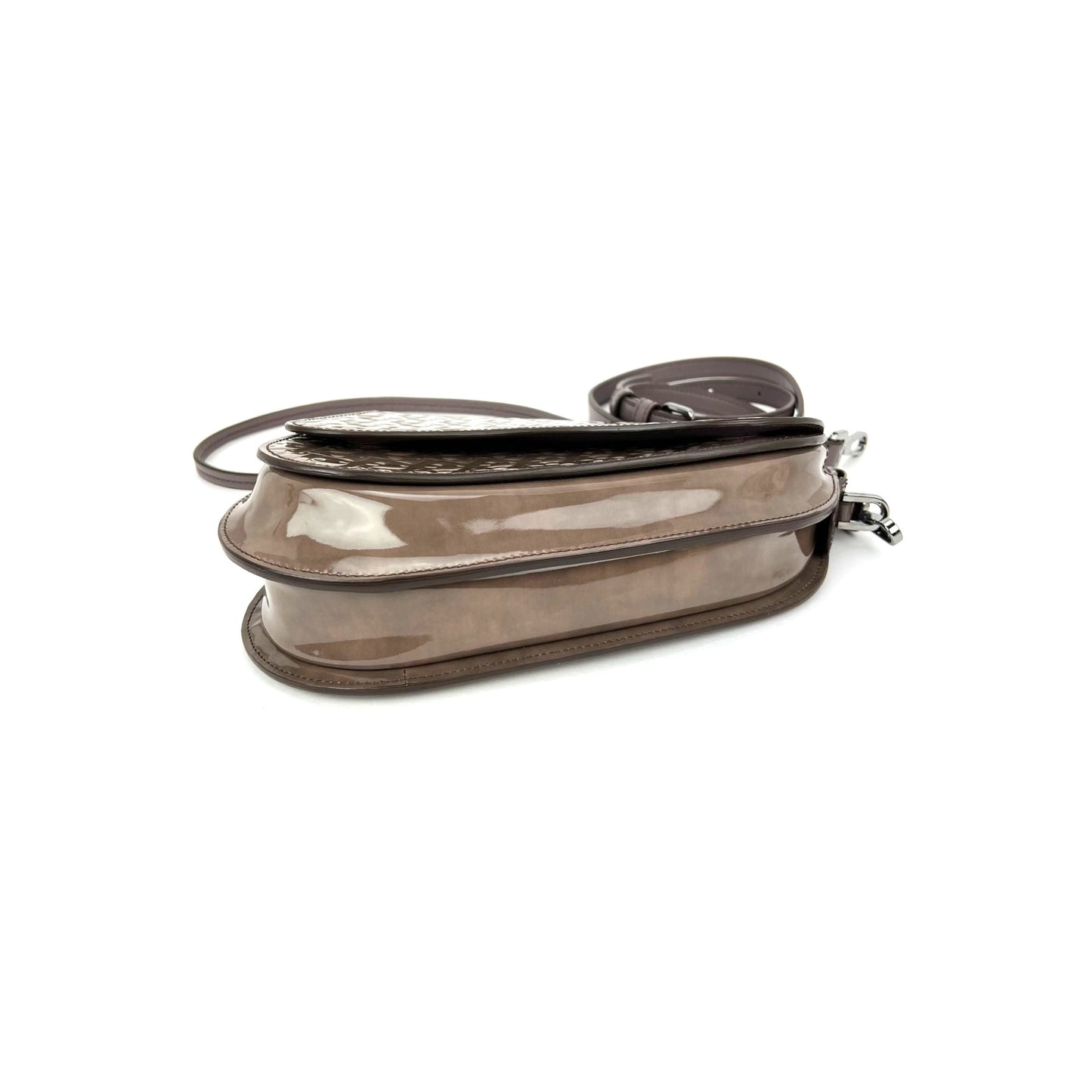 
                  
                    Christian Dior Saddle Boxy Patent Leather Plum Shoulder Hand Bag
                  
                