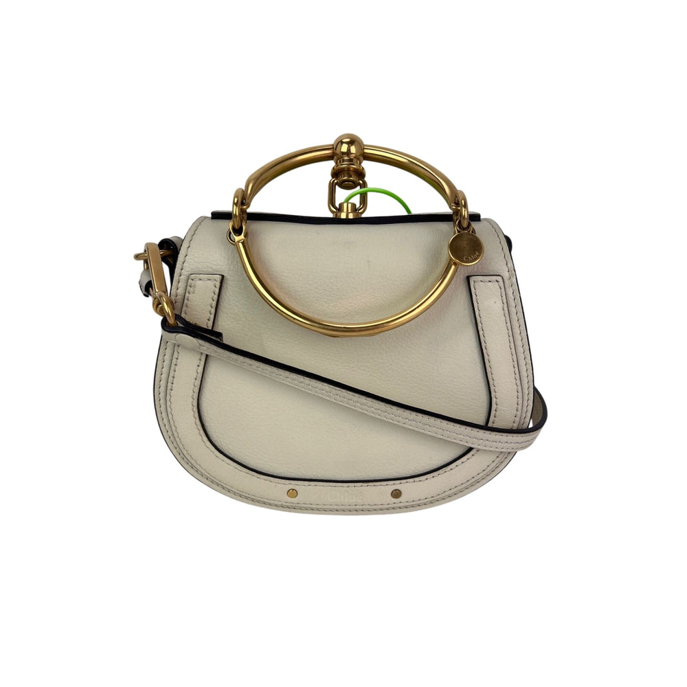 Chloe Nile Small Beige Leather Wrist Crossbody Bag