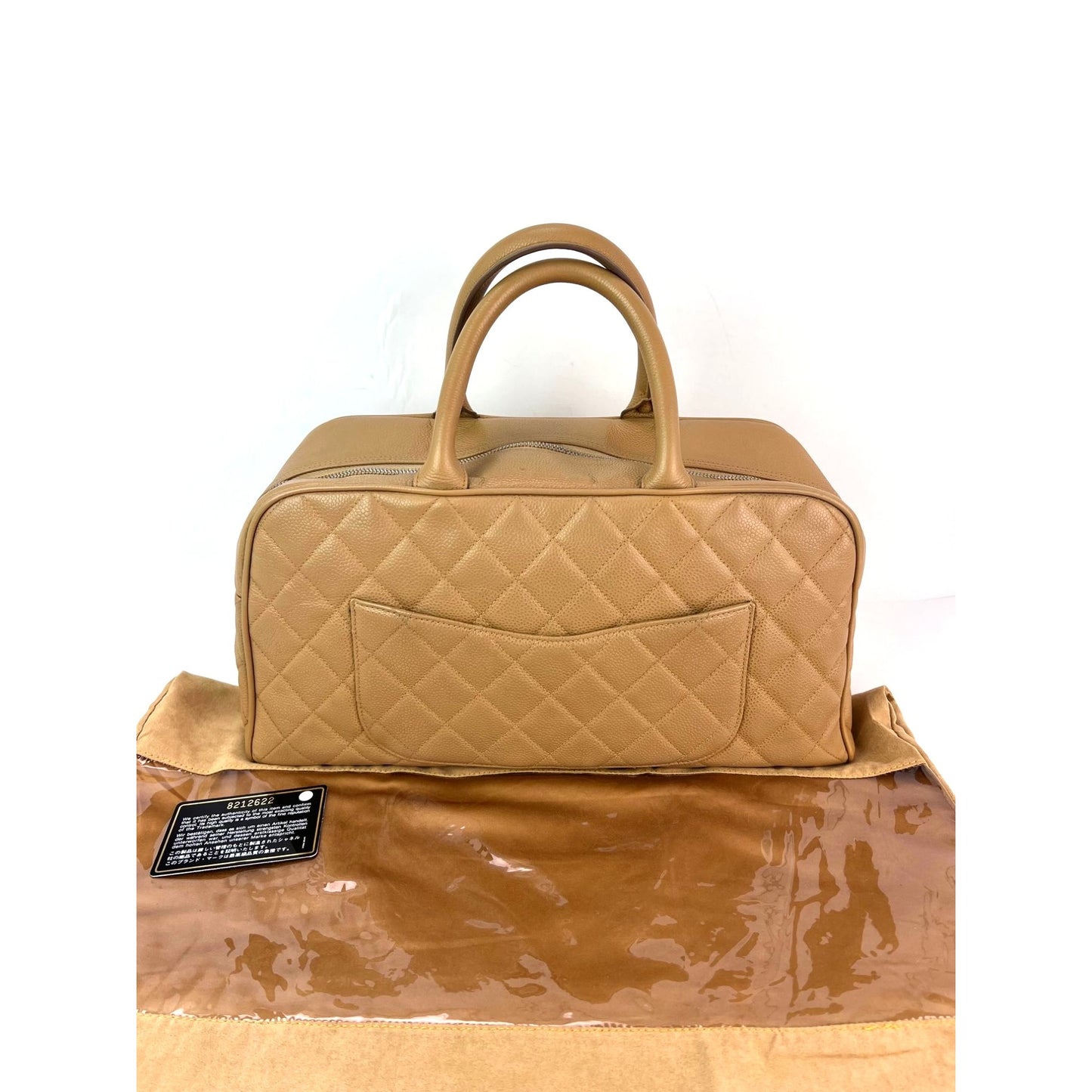 
                  
                    Chanel Quilted Caviar Vintage Large Beige Bowler Hand Bag
                  
                