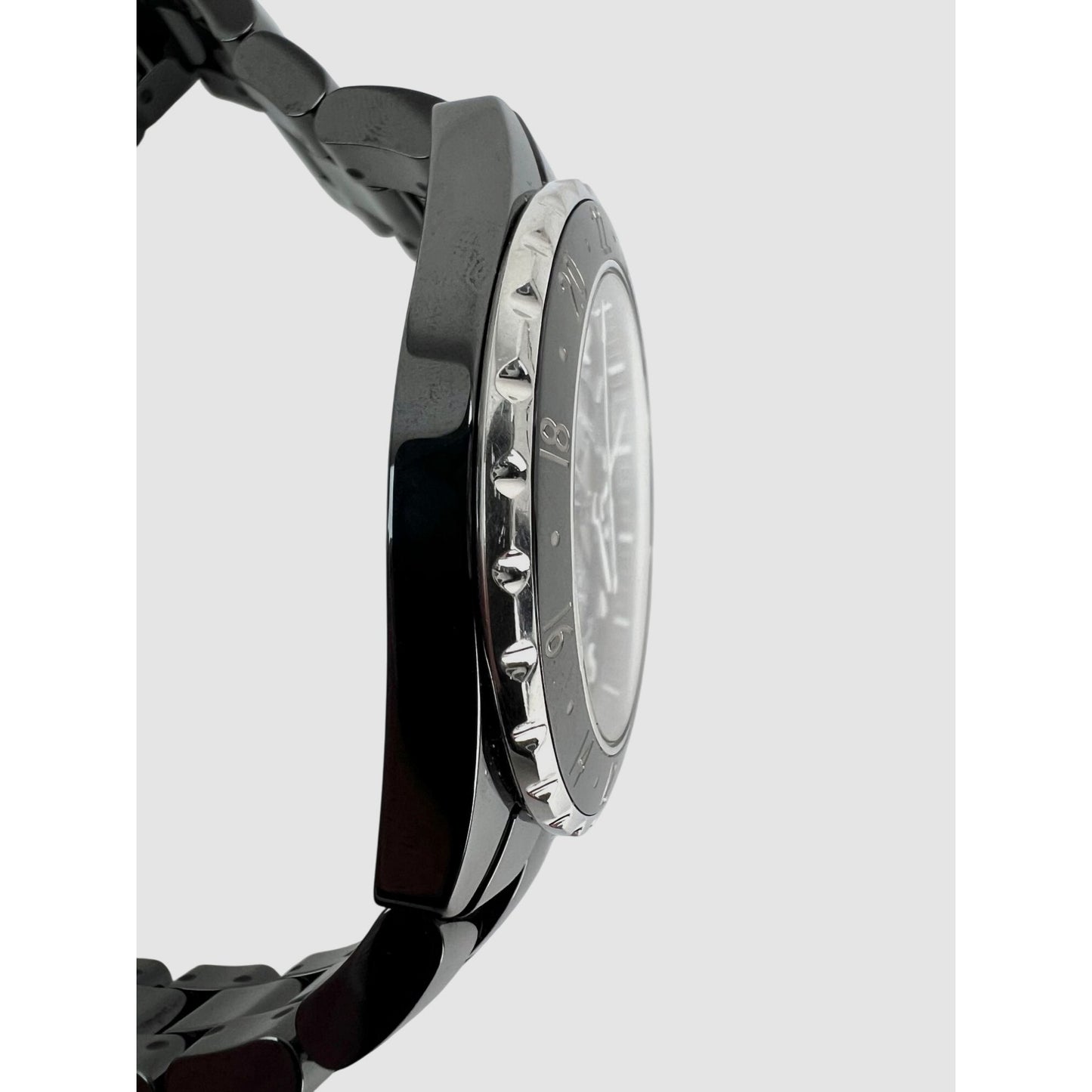 
                  
                    Chanel J12 GMT Stainless Steel Black Ceramic 41MM Watch Unisex
                  
                