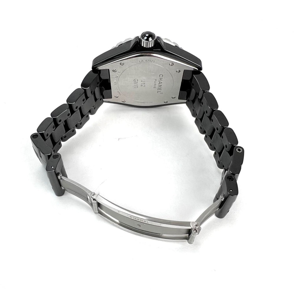 
                  
                    Chanel J12 GMT Stainless Steel Black Ceramic 41MM Watch Unisex
                  
                