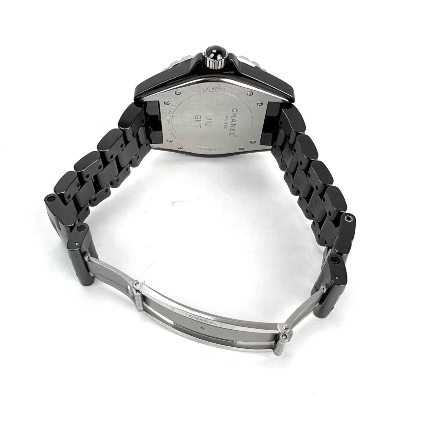 
                  
                    Chanel J12 GMT Stainless Steel Black Ceramic 41MM Watch Unisex
                  
                