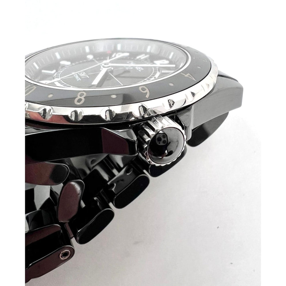 
                  
                    Chanel J12 GMT Stainless Steel Black Ceramic 41MM Watch Unisex
                  
                