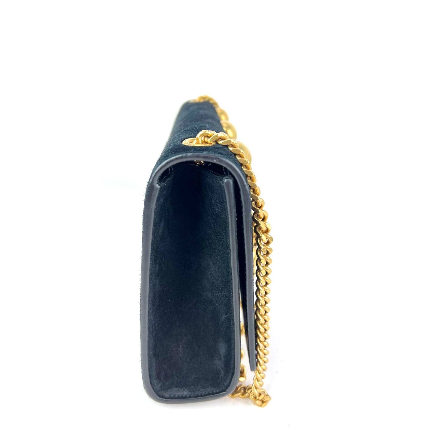 
                  
                    Saint Laurent Medium Kate Black Suede Studded Shoulder Bag
                  
                