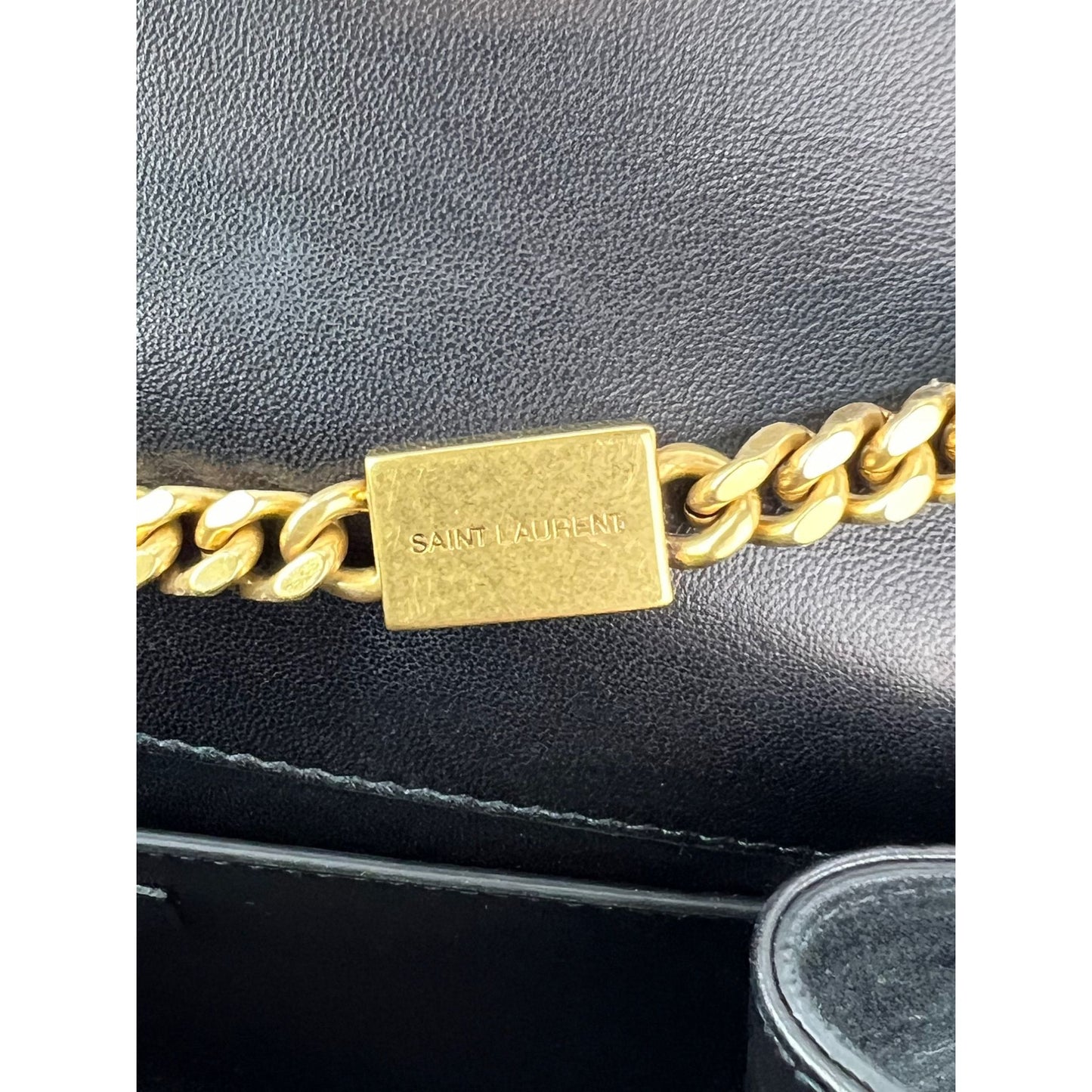 
                  
                    Saint Laurent Medium Kate Black Suede Studded Shoulder Bag
                  
                