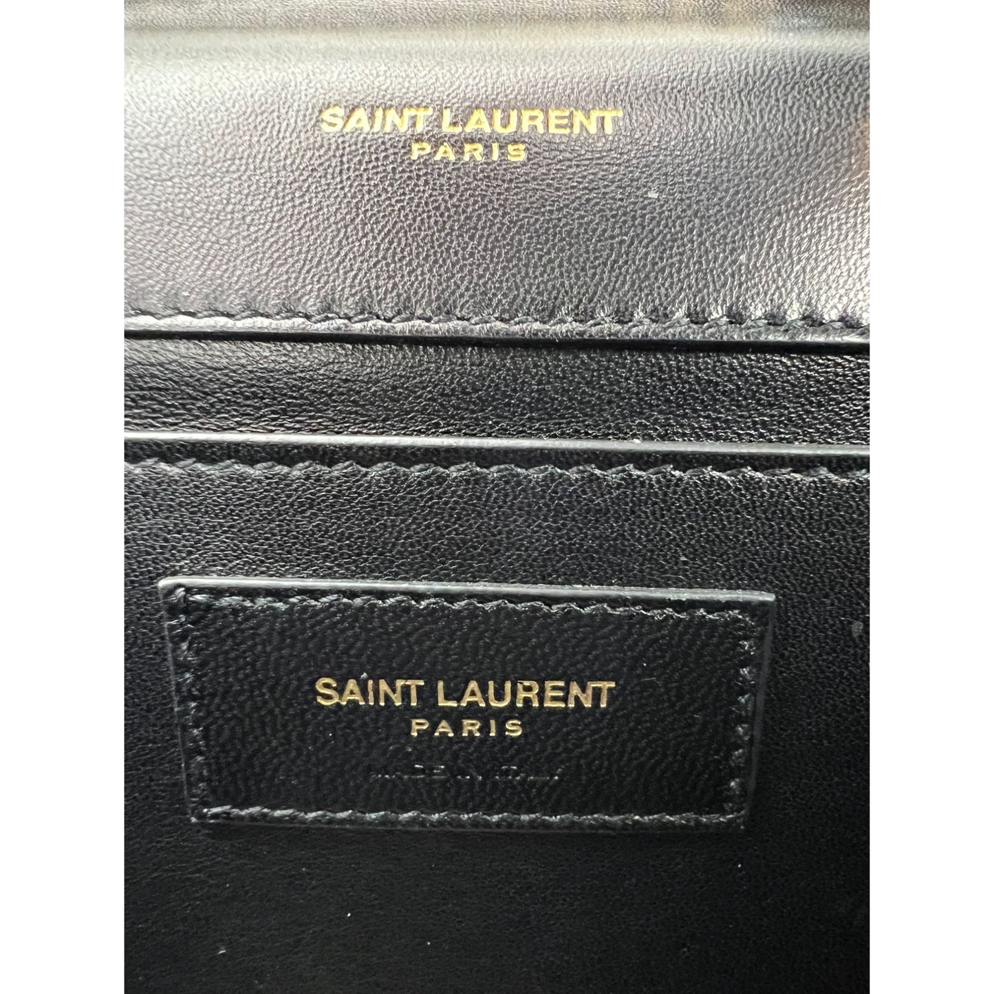 
                  
                    Saint Laurent Medium Kate Black Suede Studded Shoulder Bag
                  
                