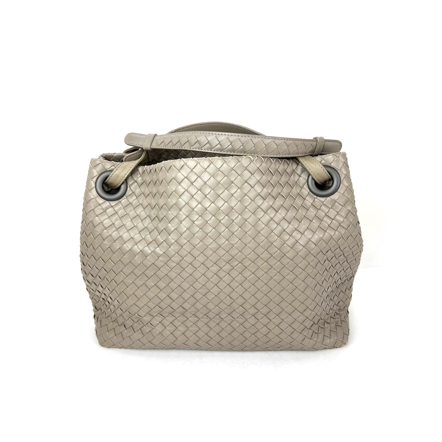 
                  
                    Bottega Veneta Garda Intrecciato Nappa Medium Beige Handbag
                  
                